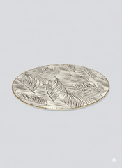 Tropical Palm Leaf Design Round Table mat - Saukins Collection