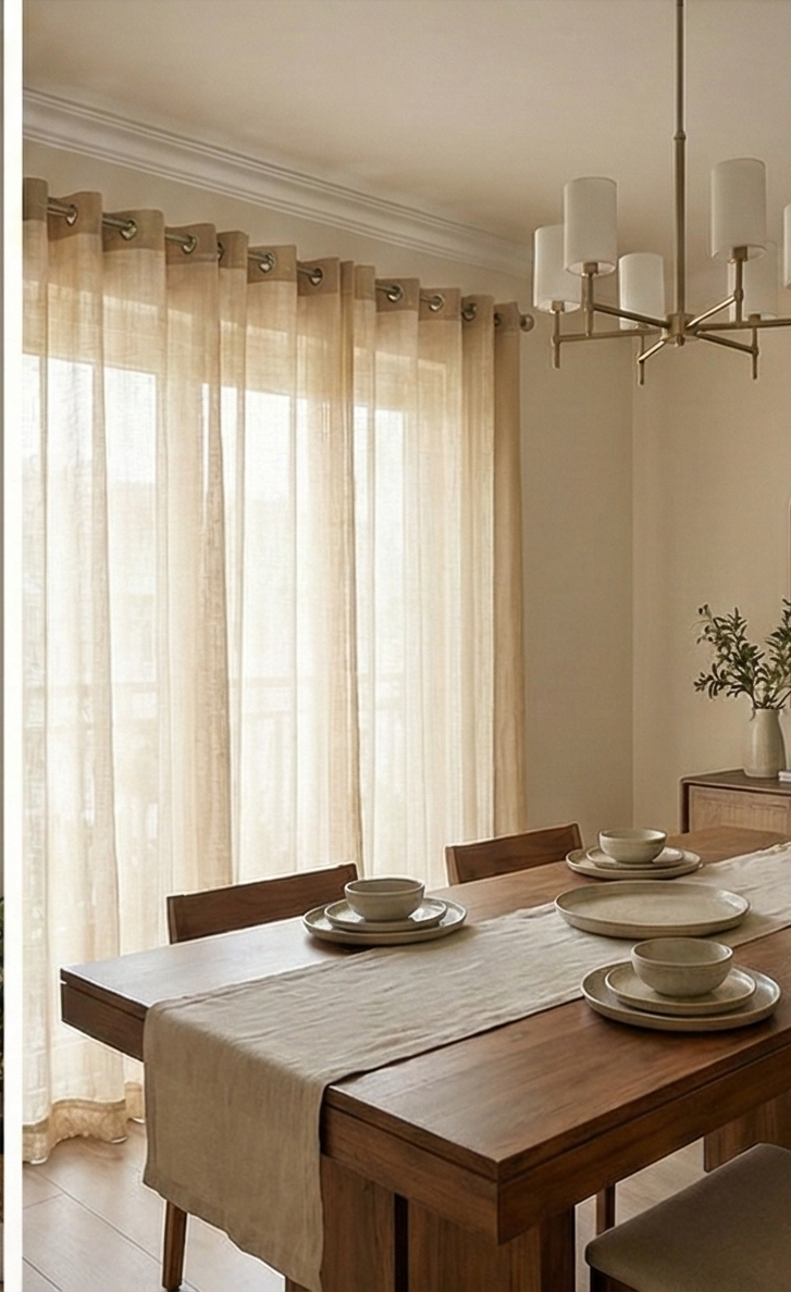 Saukins Sheer Bronze Curtain