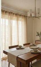 Saukins Sheer Bronze Curtain