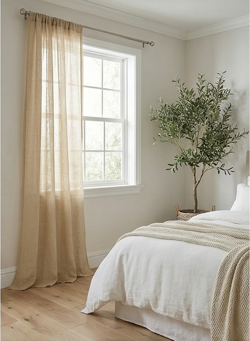 Saukins Sheer Bronze Curtain