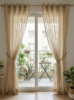 Saukins Sheer Bronze Curtain