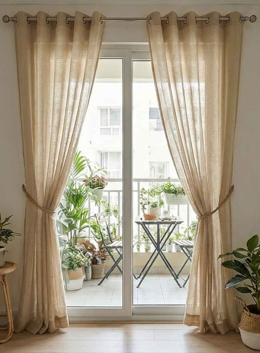 Saukins Sheer Bronze Curtain