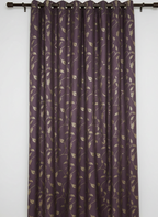 Saukins Leaf Pattern Vine Golden Foiling Details  80% Blackout curtain