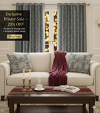 Saukins Geometry II Grey Curtain