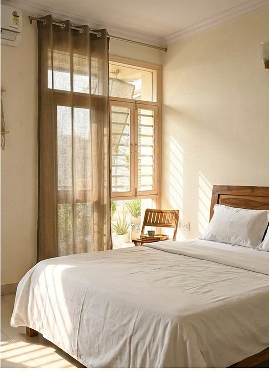 Saukins Sheer Warm Taupe Curtain