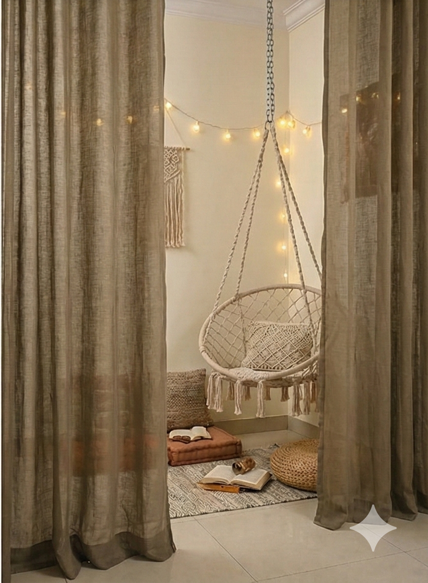 Saukins Sheer Warm Taupe Curtain