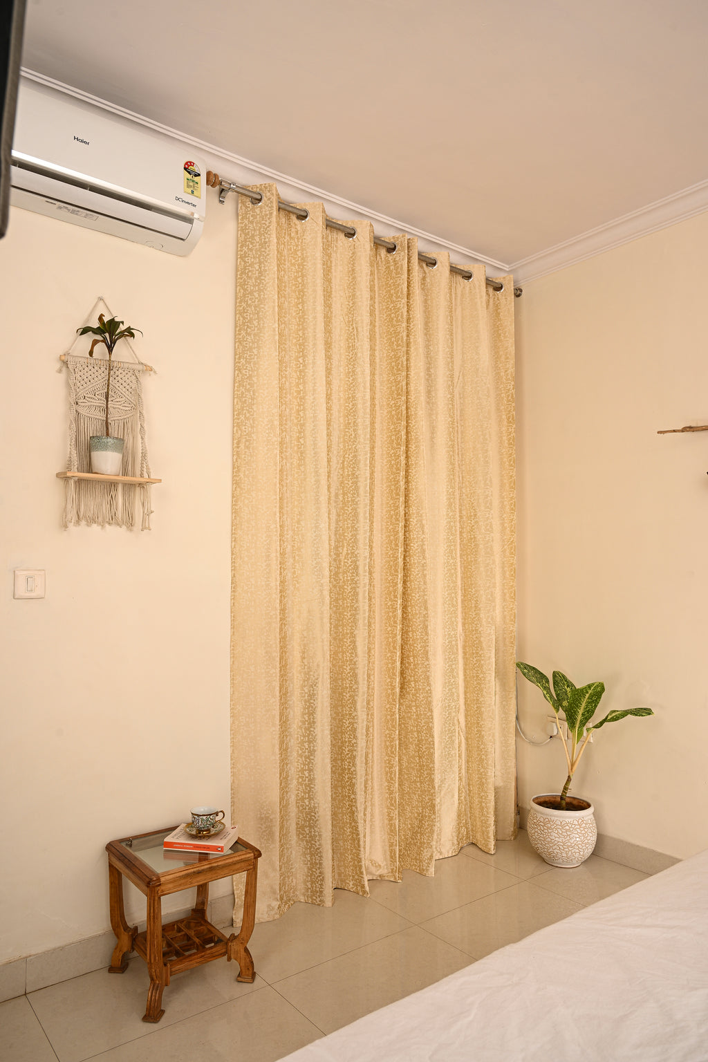 Saukins Geometry II Cream Curtain