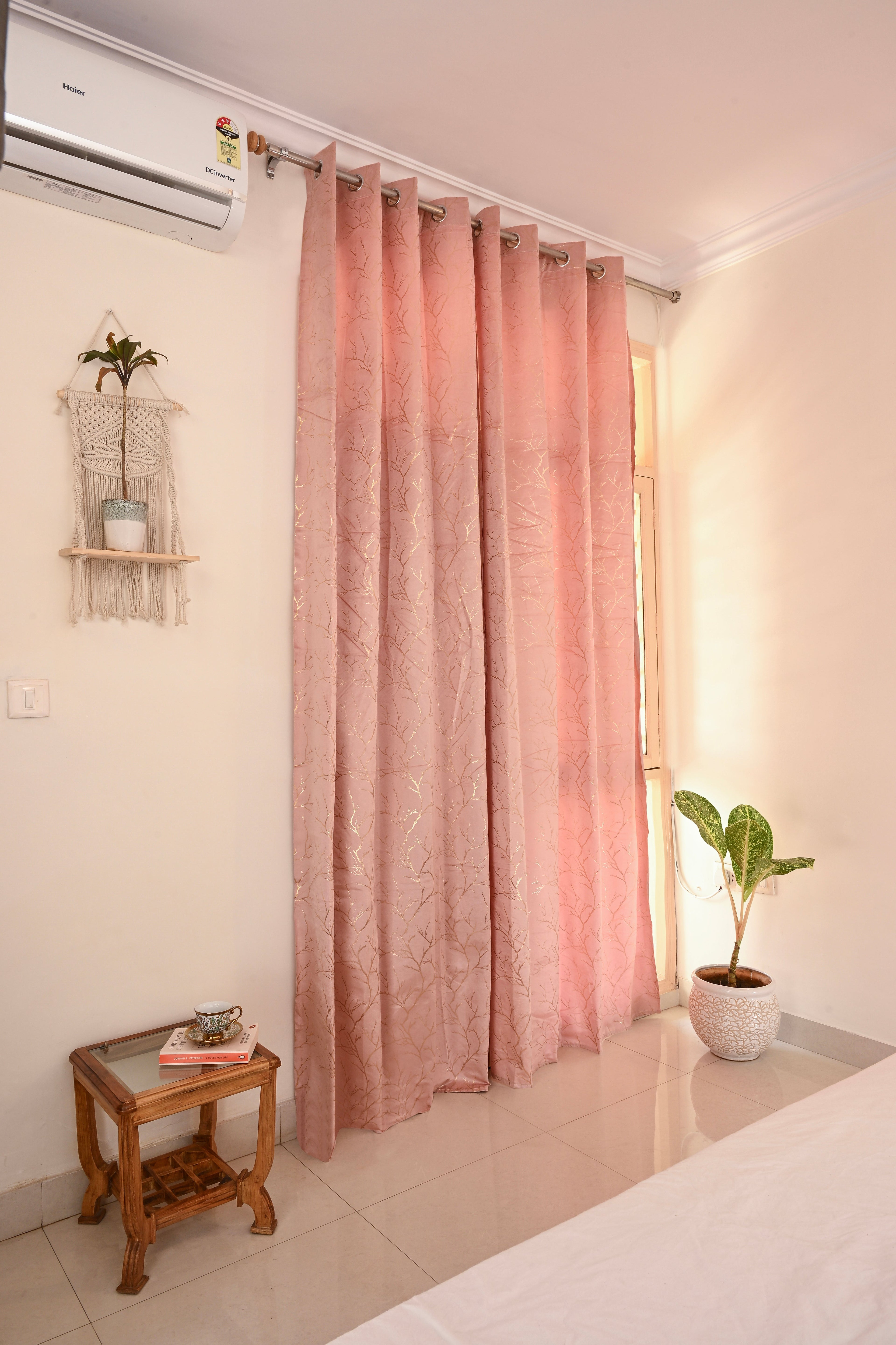 Saukins Natural III Pink Curtain