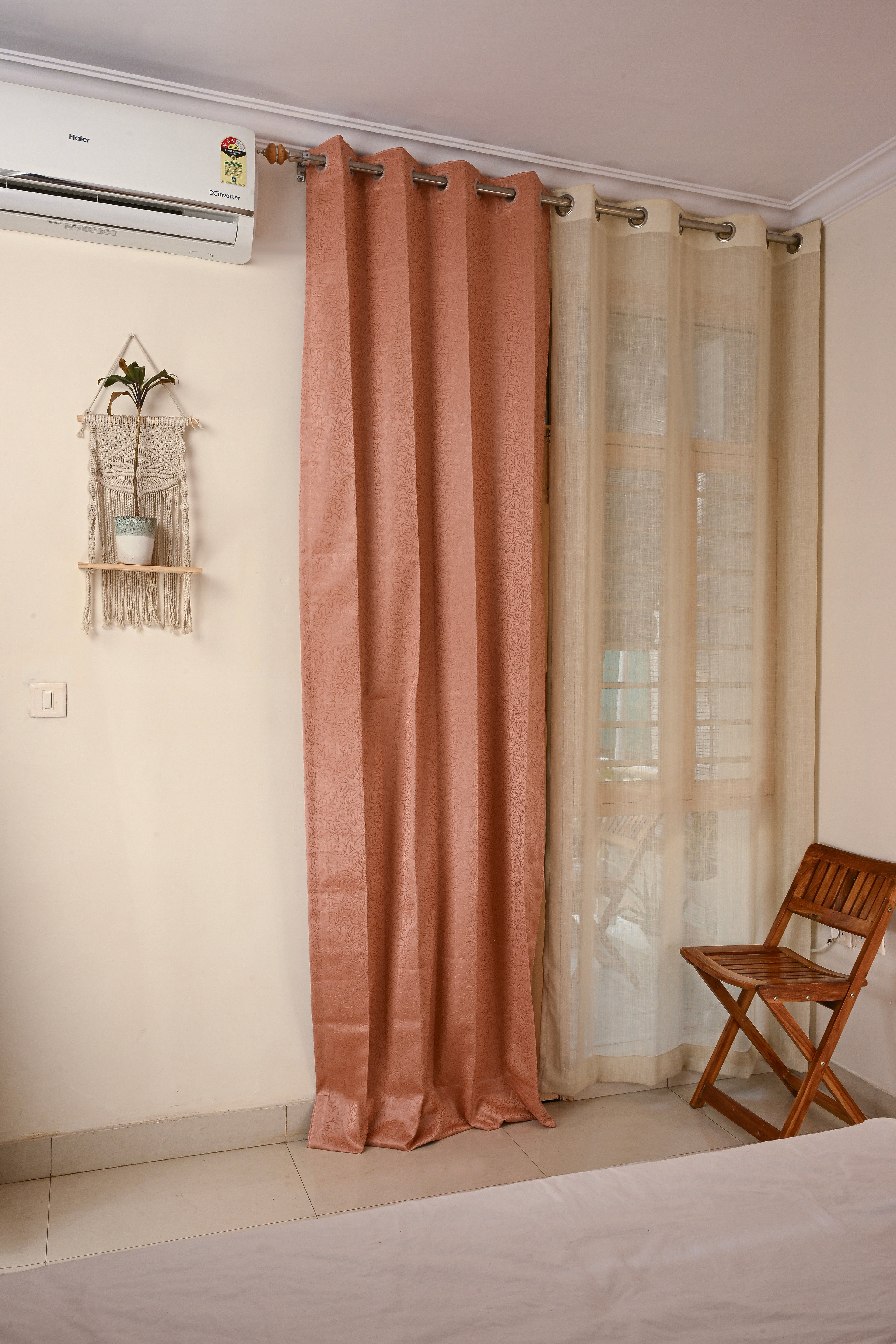 Saukins Natural II Pink Curtain