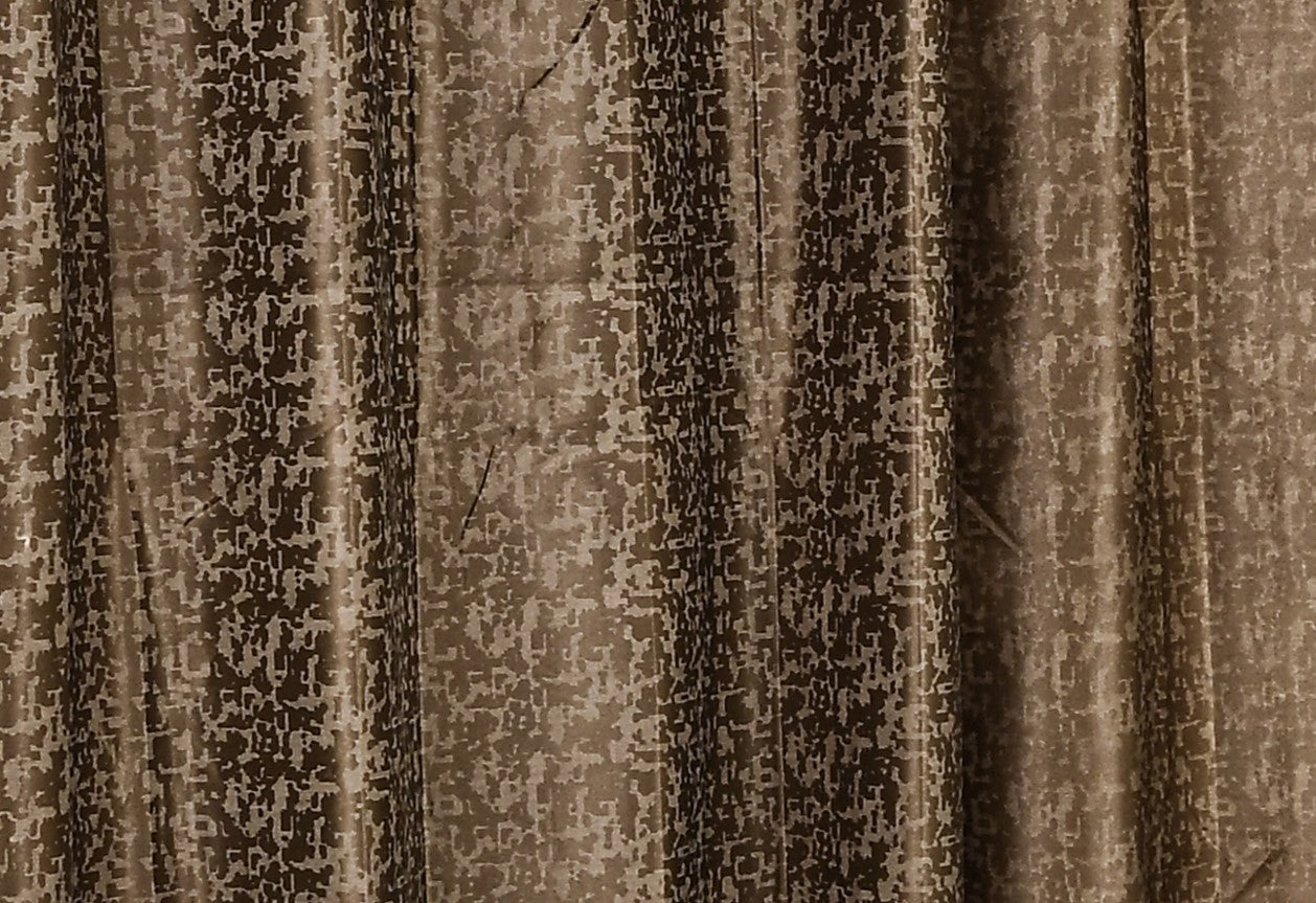 Saukins Geometry II Brown Curtain