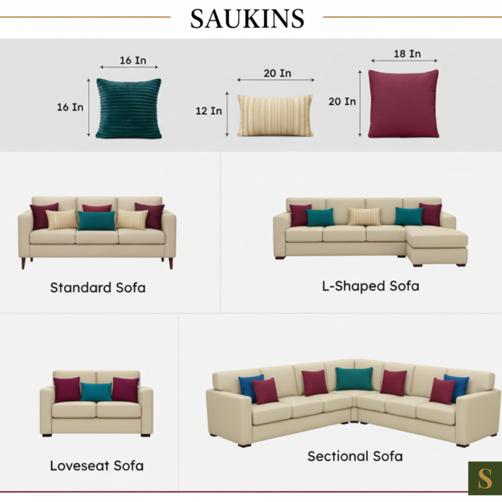 Saukins Premium Faux Fur Cushion Cover Brown