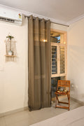 Saukins Sheer Warm Taupe Curtain