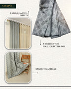 Saukins Elegance III Green Curtain