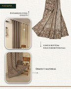 Saukins Geometry III Brown Curtain