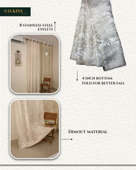 Saukins Taj I Cream Curtain