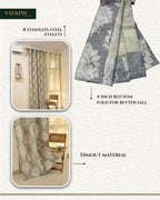 Saukins Taj II Grey Curtain