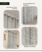 Saukins Natural IV Grey Curtain