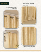Saukins Natural VII Floral Cream Curtain