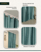 Saukins Geometry II Green Curtain