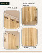 Saukins Geometry II Cream Curtain