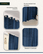 Saukins Elegance II Blue Curtain