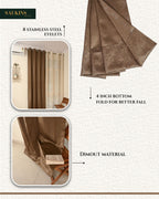 Saukins Natural II Brown Curtain
