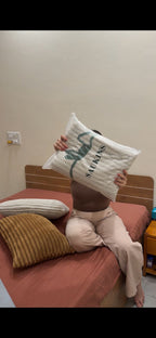 Influencers choice White Fur Stripped cushion pillow covers