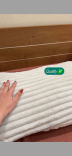 Influencers choice White Fur Stripped cushion pillow covers