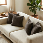 Boucle Charcoal Grey cushion cover combo pack of 4