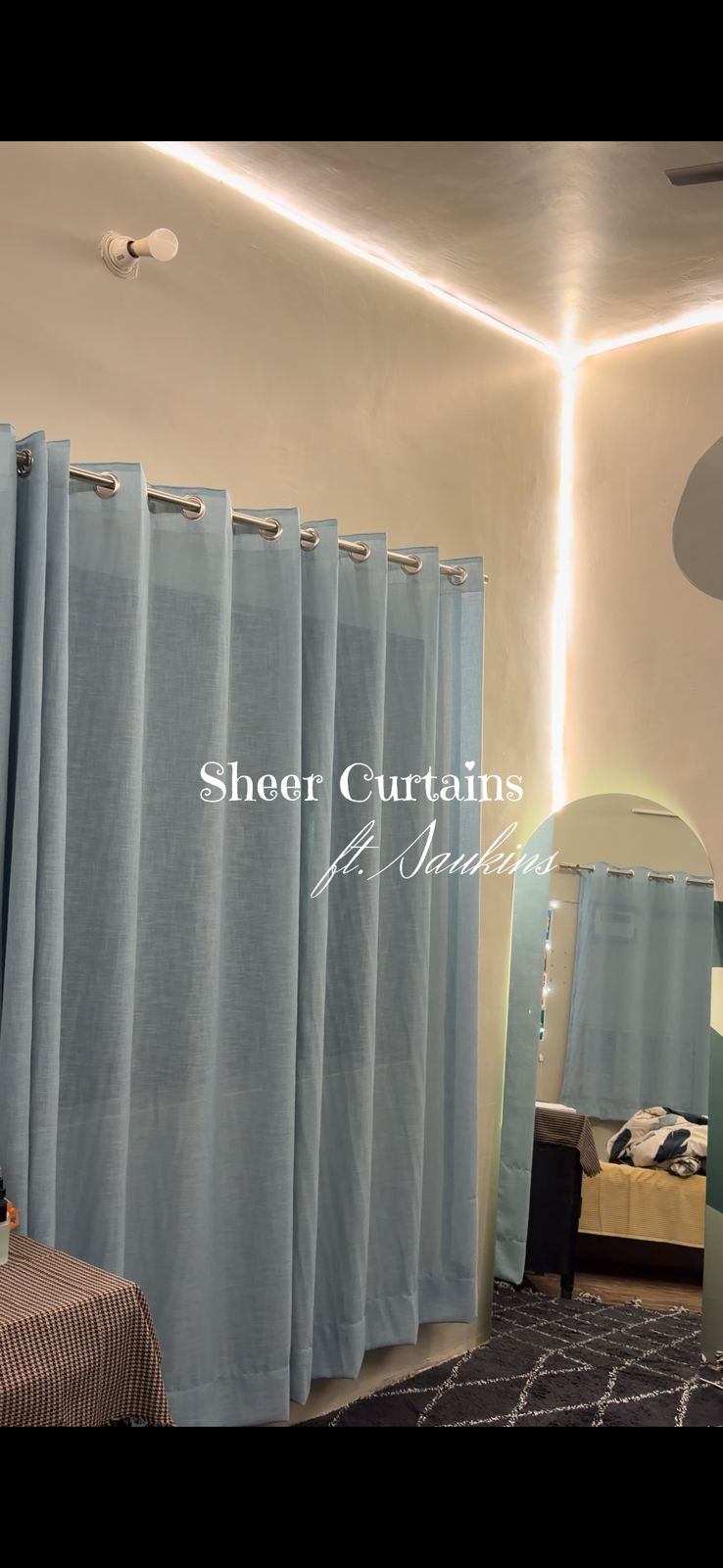 Influencers choice Cool Grey Sheer Curtains