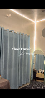 Influencers choice Cool Grey Sheer Curtains