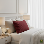 Saukins Premium Faux Fur Cushion Cover Red