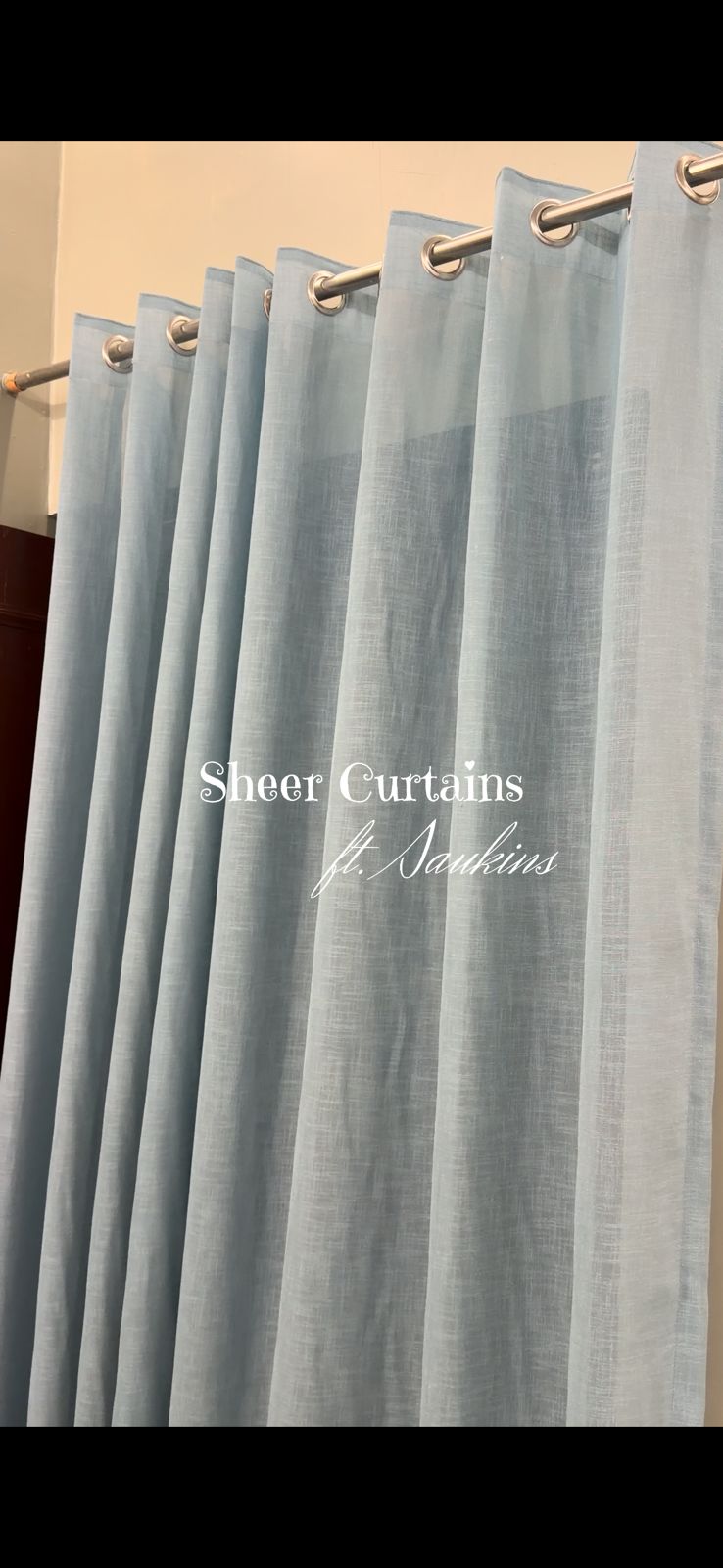 Influencers choice Cool Grey Sheer Curtains