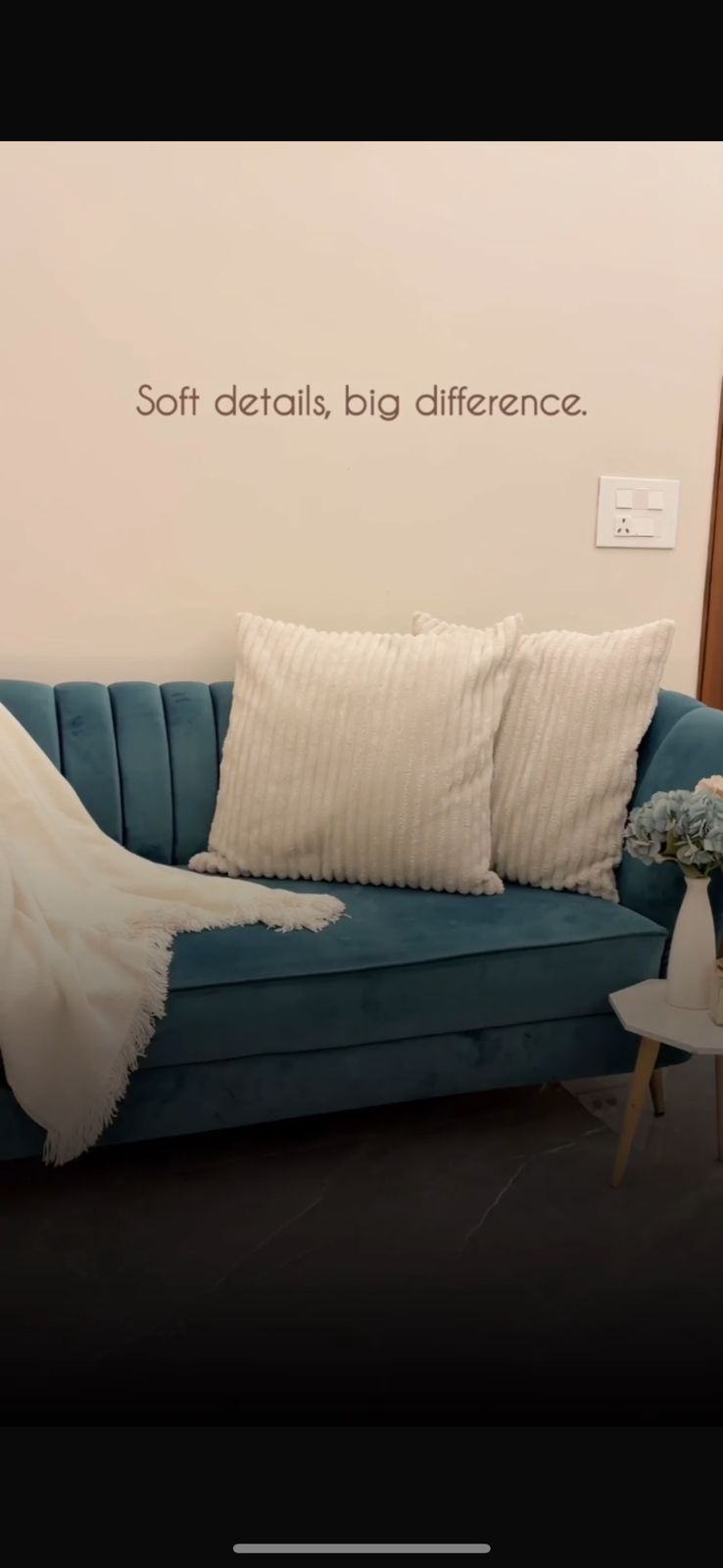 Influencers choice White Combo Fur Stripped cushion covers