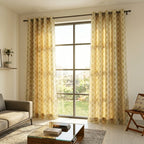 Green Damas Pattern Curtain Dimout Curtain
