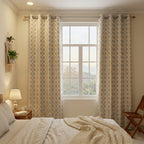 Grey Damas Pattern Curtain Dimout Curtain