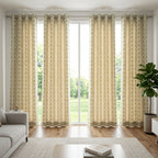 Green Damas Pattern Curtain Dimout Curtain