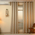 Grey Damas Pattern Curtain Dimout Curtain