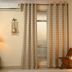 Grey Damas Pattern Curtain Dimout Curtain