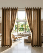 Plain Brown Curtain 50% Blackout Curtain