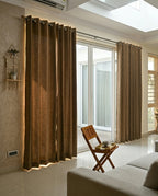 Plain Brown Curtain 50% Blackout Curtain