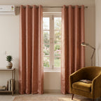 Line Pattern Pink Curtain 80% Blackout Curtain