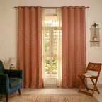 Line Pattern Pink Curtain 80% Blackout Curtain