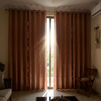 Line Pattern Pink Curtain 80% Blackout Curtain