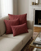 Dark Pink Checks Design Cushion Cover pack of 2