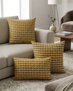 Yellow Checks  Design Cushion Cover pack of 2