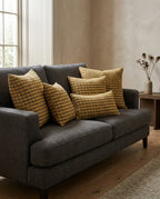 Yellow Checks  Design Cushion Cover pack of 2