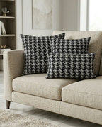 Grey Checks Design Cushion Cover pack of 2