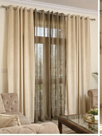 Saukins Sheer Warm Taupe Curtain