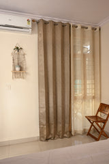 Saukins Geometry I Grey Curtain